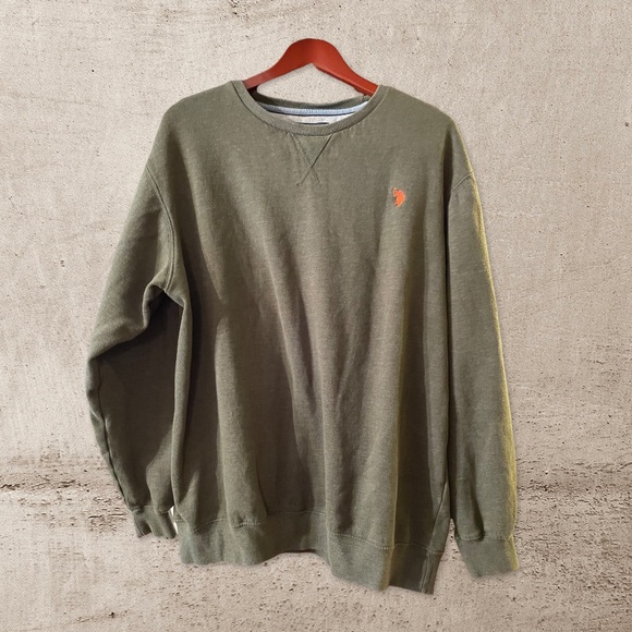 Men’s Polo Ralph Lauren army green pullover (sweatshirt material) - Picture 1 of 8